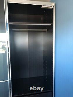 Ikea pax wardrobe sliding doors in VGC gloss navy blue door and mirrored door