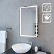 Led Sliding Door Bathroom Mirror Cabinet Shelf Wall Hanging Sensor Ip44