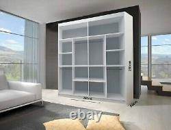 Lyon Sliding Door Wardrobe With LED Light(Free Delivery Including Scotland area)