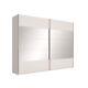 Mega 270 Cm Sliding Door Wardrobe White Matt Mirror Shelves Rails Storage