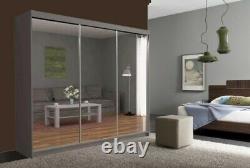 Milan Bedroom Sliding Wardrobe 4 Colors and 6 Sizes(Free Delivery Scotland area)