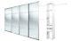 Mirror Doors 4 X 36'' 4 Pane Silver+basix Units. Up To 3607mm (11ft10ins) Wide