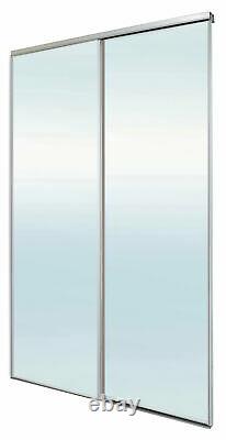 Mirrored 2 door twinpack Sliding Glass Wardrobe kit (H)2260mm (W)1500mm Modern