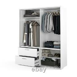 Modern Design wardrobe ARA 180 mirrored sliding doors 2 drawers  Free delivery 