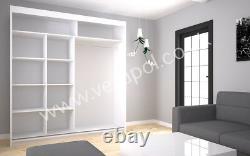 Modern Double Sliding Door WARDROBE with MIRROR / LACOBEL bedroom living hallway
