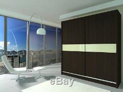 Modern WARDROBE Double Sliding Door with MIRROR / LACOBEL bedroom hallway 200cm