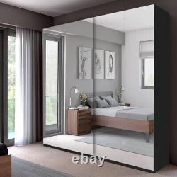 Modern Wardrobes 2 Door Double Sliding Mirrored wardrobe for Bedroom Furniture