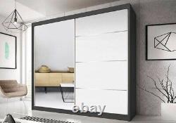 Modern Wardrobes MU 35 two sliding doors with mirror FREE DELIVERY