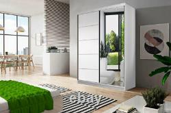 Modern Wardrobes NEO 05 120cm two mirrored sliding doors FREE DELIVERY