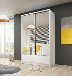 Modern design wardrobe ARTUS 2 sliding door with 2 drawers FREE DELIVERY