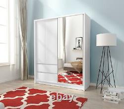 Modern design wardrobe SARAH mirrored sliding doors and drawers Perfect interior