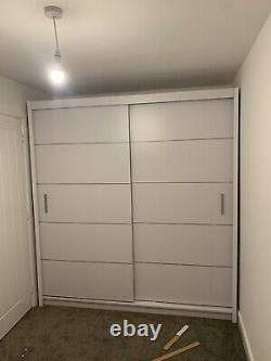 Modern sliding 2 or 3 doors wardrobe Chicago in 6 sizes and 6 colours