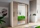 New Modern Sliding Door Wardrobe 150cm Wide White Or Sonoma With Optional Leds