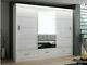 New Florence Wardrobe Sliding Door One Mirror 205 Cm And 255 Cm White High Gloss