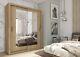 New Modern Bedroom Mirrored Sliding Door Wardrobe Idea 02 In Oak Shetland 180cm