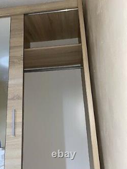 Oak/Sonoma 2 Full Mirror Sliding Door Wardrobe 150 cm