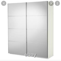 Pax Wardrobe White 200 x 200 Sliding Doors Mirrors Ikea