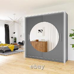 RINGO Double Door Sliding Wardrobe Modern Capboard Bedroom with Full LED Lights
