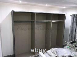Rauch Korbach White Grey 2 Door Sliding Wardrobe with Mirror 218cm 261cm
