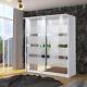 Roma High Gloss Double Freestanding Bedroom Sliding Door Decent Storage Wardrobe