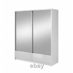 SALE 30% OFF! WARDROBE sliding doors MIRRORS GLOSS FRONT / DRAWERS 4 SIZES PIAR