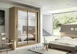 Shetland oak CLEO 32 bedroom set 180cm with sliding doors and mirror