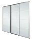 Silver Frame 4 Panel Mirror Sliding Wardrobe Doors Kit Free Delivery 5 Sizes