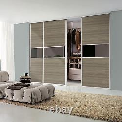 Silver Mirror Sliding Wardrobe Doors Made to measure up to 1180mm Wide