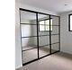 Sliding Doors- 4 Single Silver Mirrors, Anthracite Frame To Suit 3850w X 2220h