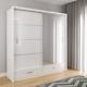 Sliding Wardrobe Door Bedroom Set Mirror Slider Dako 8 -white, Grey, Black 2 Sizes