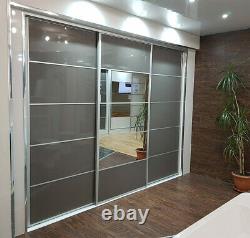 Sliding Wardrobe Doors 650mm(w) x 2000mm(h) Mirrored and solid 7 colours