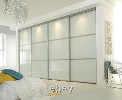 Sliding Wardrobe Doors mirror and metallic grey glass to suit dims 3550W x 2250H