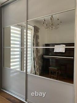 Sliding Wardrobe Mirror Wood Glass Doors. Made To Measure. Aluminium Profile