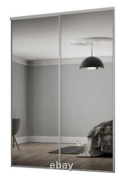 SpacePro Classic Cashmere frame and Mirror sliding wardrobe door kit 4 X 540mm