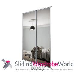 SpacePro Classic SILVER Frame Mirror Sliding Door Kits (All sizes)