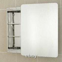 Stainless Steel Bathroom Cabinet Single Sliding Mirror Door J1