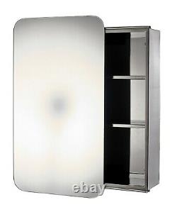 Stainless Steel Sliding Door Bathroom Mirror Cabinet Cupboard Storage, Sanremo