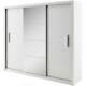 Wardrobe 250cm, Mirrored 3 Sliding Doors Bedroom Living Hallway Furniture Dnid01