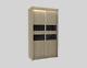 Wardrobe 2 Sliding Doors Furniture, Mirror Or Lacobel Glass Inserts Mrfi120cm