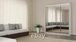 WARDROBE 3 sliding doors FULL MIRROR bedroom living room furniture 180cm MRDE