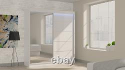 WARDROBE BRAND NEW, 2 COLOURS sliding door bedroom furniture MRVILM 120cm + LED
