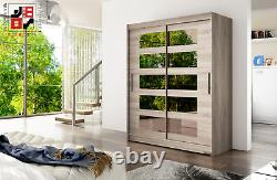 Wardrobe Barbarossa 5 with sliding doors and mirrors 4 colours to choose from
