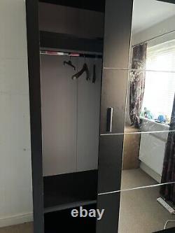 Wardrobe IKEA With Mirror/ Sliding Doors Black