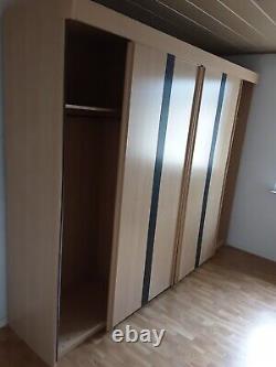 Wardrobe With 2 Sliding Doors + 2 Mirror = Wardrobe=Penderie= Armadio